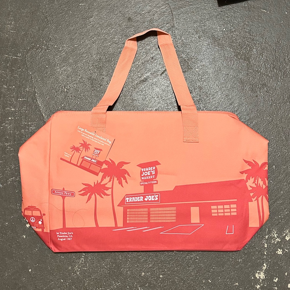 Trader Joe’s Peach 8 Gallon Large Insulated Bag